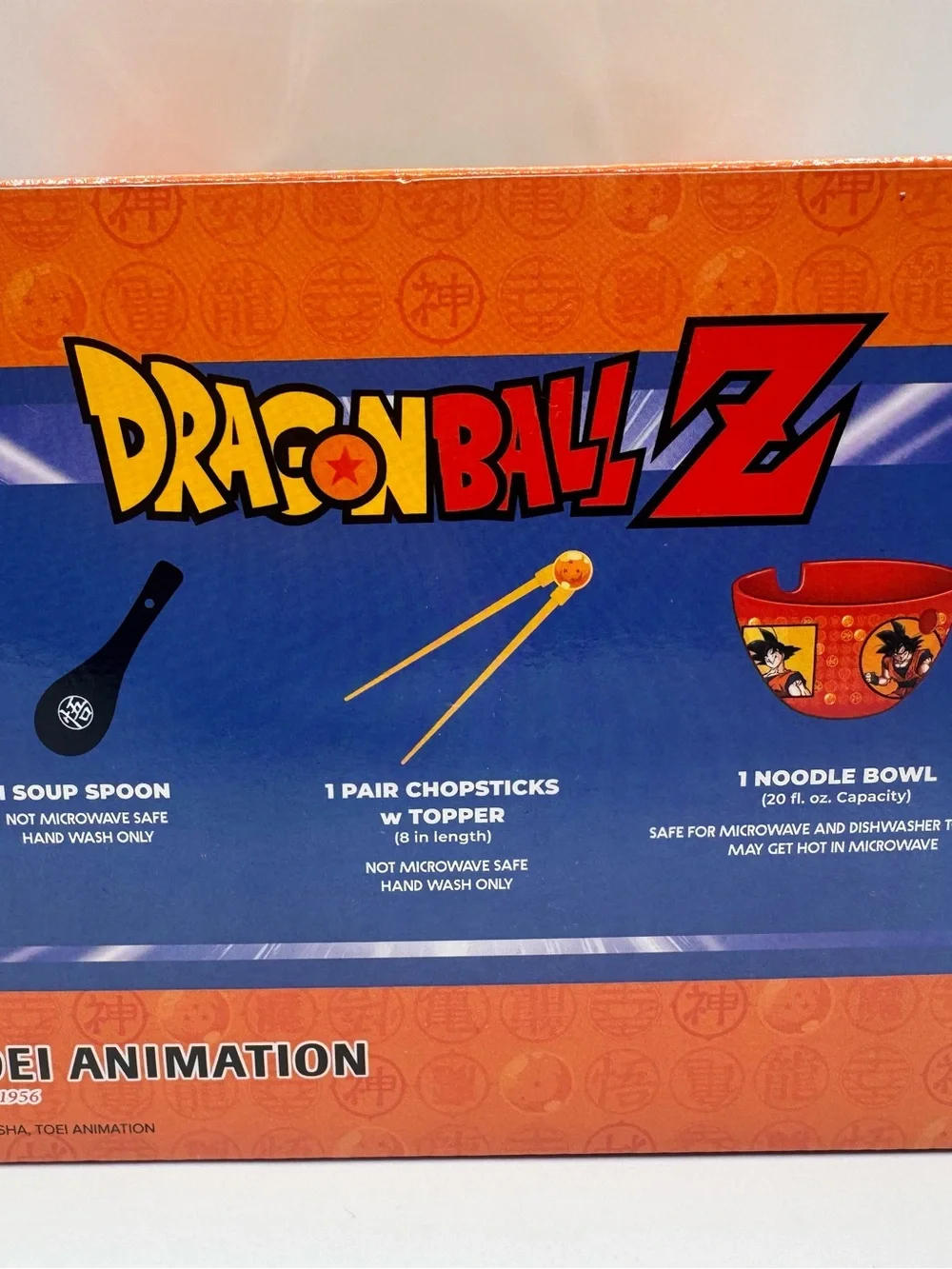 Dragon Ball Z Ramen Noodle Bundle with Bowl, Spoon, & chopsticks NEW